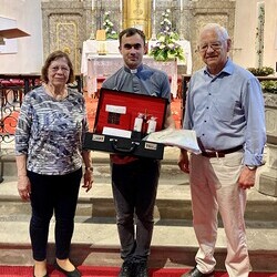 Edith Rainer (Sozialkreis Lieboch), Diakon Andrei Marcelin Bolog, Gotthard Rainer (gf Vorsitzender PGR Lieboch)